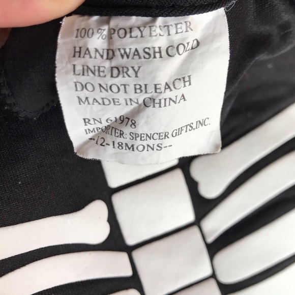 Skeleton Baby  Costume Padded Vest 12 - 18 m - Picture 8 of 12